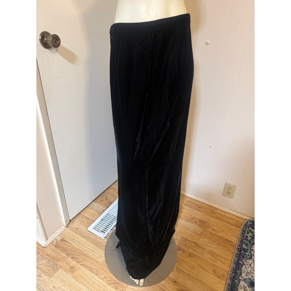 Fabulous Vintage Rothschild Night Life For Lilli Anne Black Velvet Maxi Skirt 8